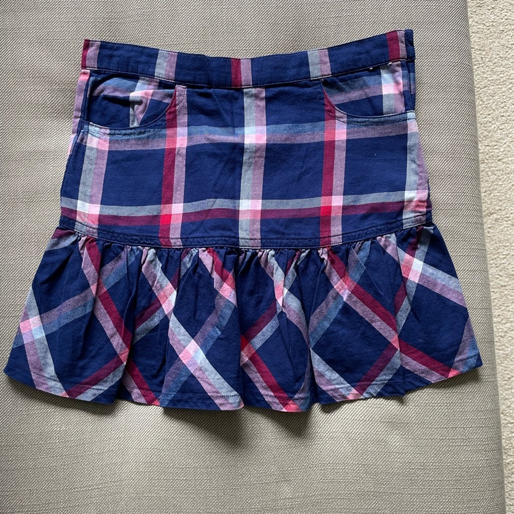 Gymboree Plaid Blue Girls Skirt size 8.